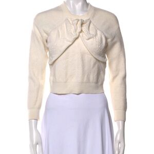 Carven Cream Cable Knit Sweater XS $475